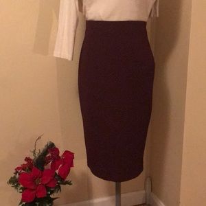 Maroon Pencil Skirt